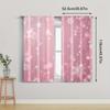 Pink Star Glitter Curtains Drapes Romantic Aesthetic Bokeh Window Treatment Sheet for Bedroom Living Room Decor