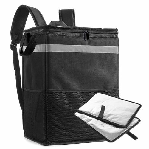 NUWAJP Delivery Bag, Large Capacity Pizza Delivery Backpack, Hot and Cold Food Delivery Bag, Travel Lunch Sushi Warmer Bag - 33.5cm X 25.5cm X 41cm