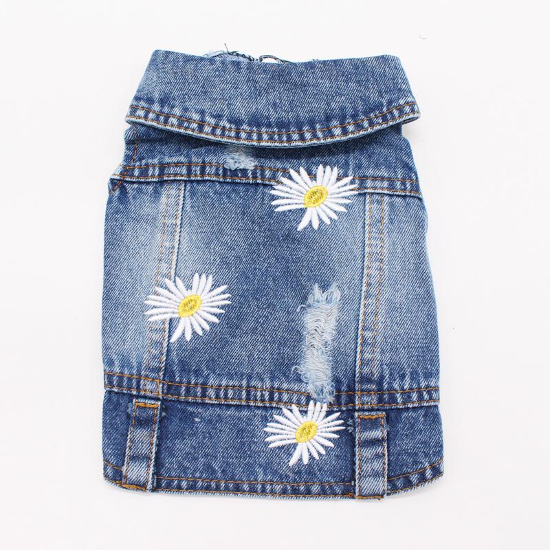 Весенний джинсовый жилет для собак Ши-тцу Одежда для маленьких собак Йоркширский терьер Джинсовая куртка для щенков Чихуахуа Одежда для кошек