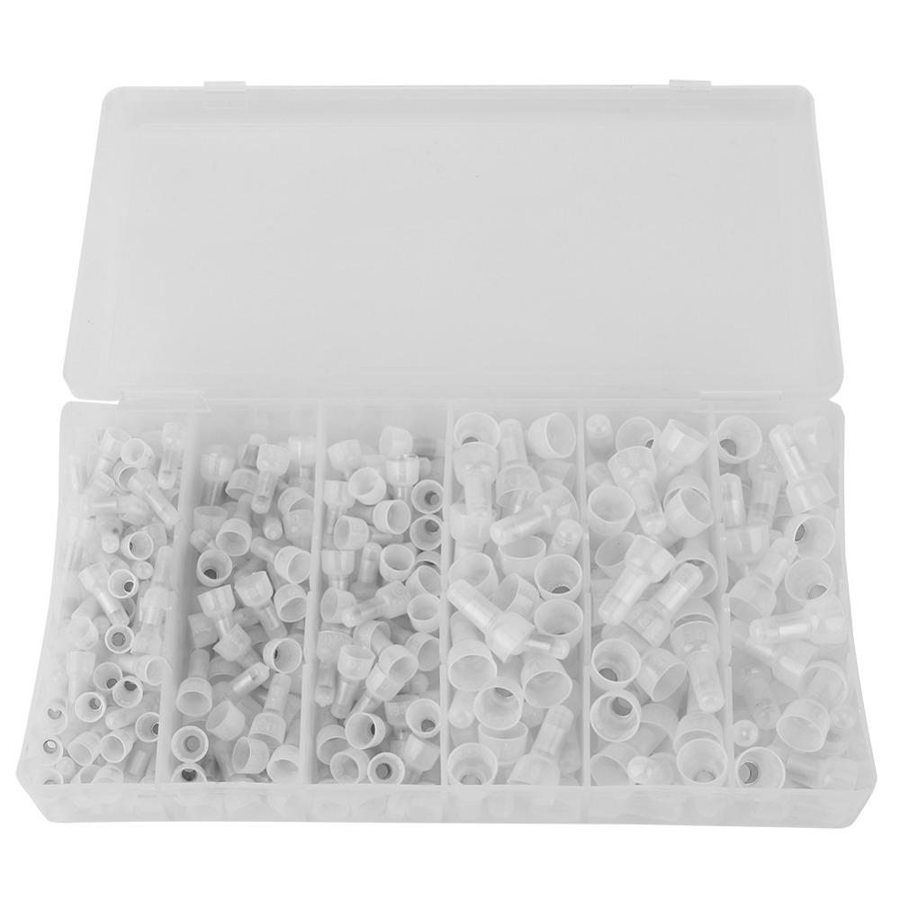 300Pcs CE-1/2/5 Close End Cap Crimp Terminals AWG 22-16/16-14/12-10 High Efficiency Closed End Crimp Connectors