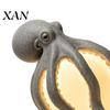 Unique Dorm Room Lighting 3D Printed Octopus Ocean Table Lamp, Artistic Tentacle Sculpture Decor, Warm Glow Thoughtful Lover Gift Coastal Nautical