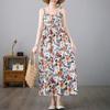 Sleeveless Strap Cotton Plus Size Vintage Floral New In Dresses For Women Casual Loose Long Summer Dress