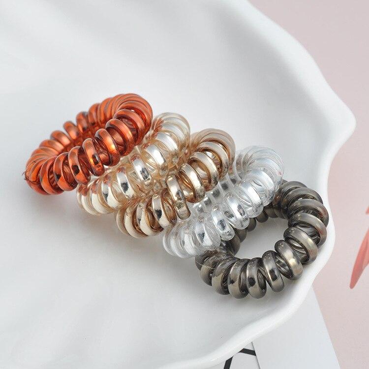 1 шт. полезные эластичные ленты для волос для девочек, аксессуары для волос, резинка для волос, головные уборы, веревка для волос, спиральная форма, резинка для волос, телефонный провод