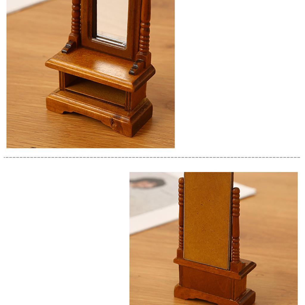 Doll House Fitting Mirror Realistic Dollhouses Dressing Mirror Realistic Play Realistic 1:12 Model Mini Size Toy