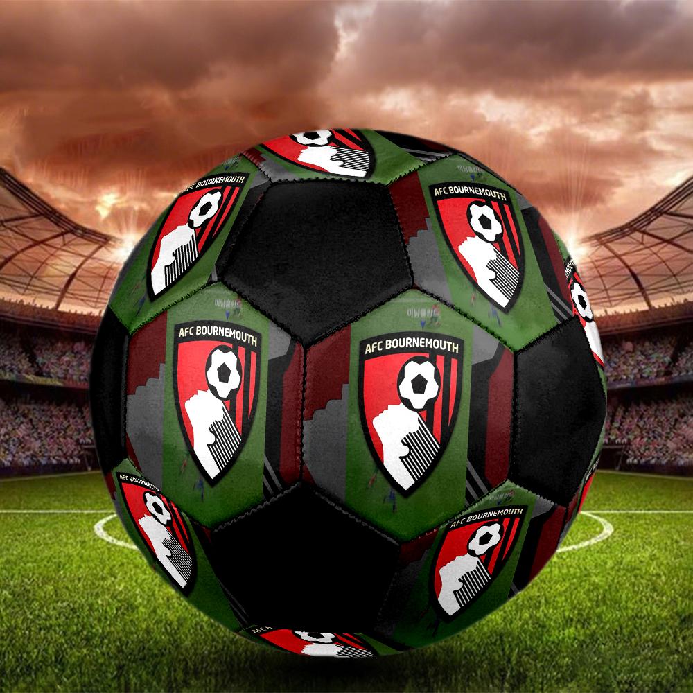 SIZE 5 AFC Bournemouth Soccer Ball Colorful All Ages Machine Stitched PVC Competition Ready Durable High-Bounce