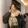 Autumn and Winter New Style Cute and Versatile Scarf for Students Cold Proof Neck Protector  High Value Shawl and Scarf for Women.