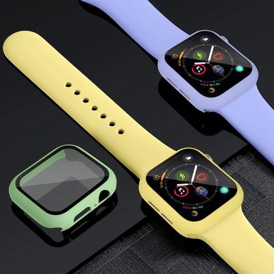 Для ремешков Apple Watch 46 мм 44 мм 41 мм 40 мм 45 мм 42 мм Силиконовый браслет correas iwatch Серия 10 9 8 7 6 SE 3 11 Стекло+Чехол+Ремешок