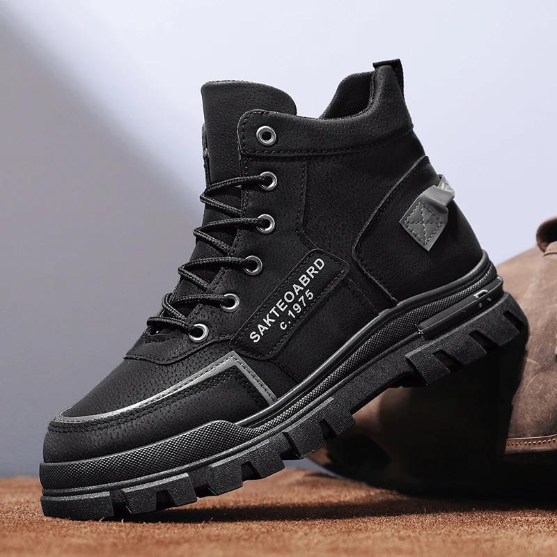 МУЖСКИЕ повседневные кроссовки на мягкой подошве для ходьбы на открытом воздухе, высокие мужские кроссовки, студенческая мода, красивые ботинки цвета хаки в городском стиле