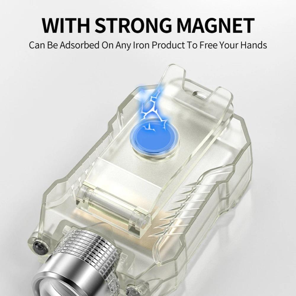 Светодиодный фонарик с зажимом для шляпы Type-C, перезаряжаемый портативный фонарик с датчиком движения, многофункциональный фонарь 6000 лм для ночной рыбалки