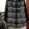 2022 Fashion Winter Women Imitation Fox Fur Coat PU Leather Long Sleeve Jacket Keep Warm Outwear Lady