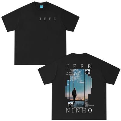 Футболка с графикой рэпера Ninho Jefe, мужская модная оверсайз уличная одежда, мужские женские футболки, хип-хоп, поп-музыка, мужская повседневная хлопковая