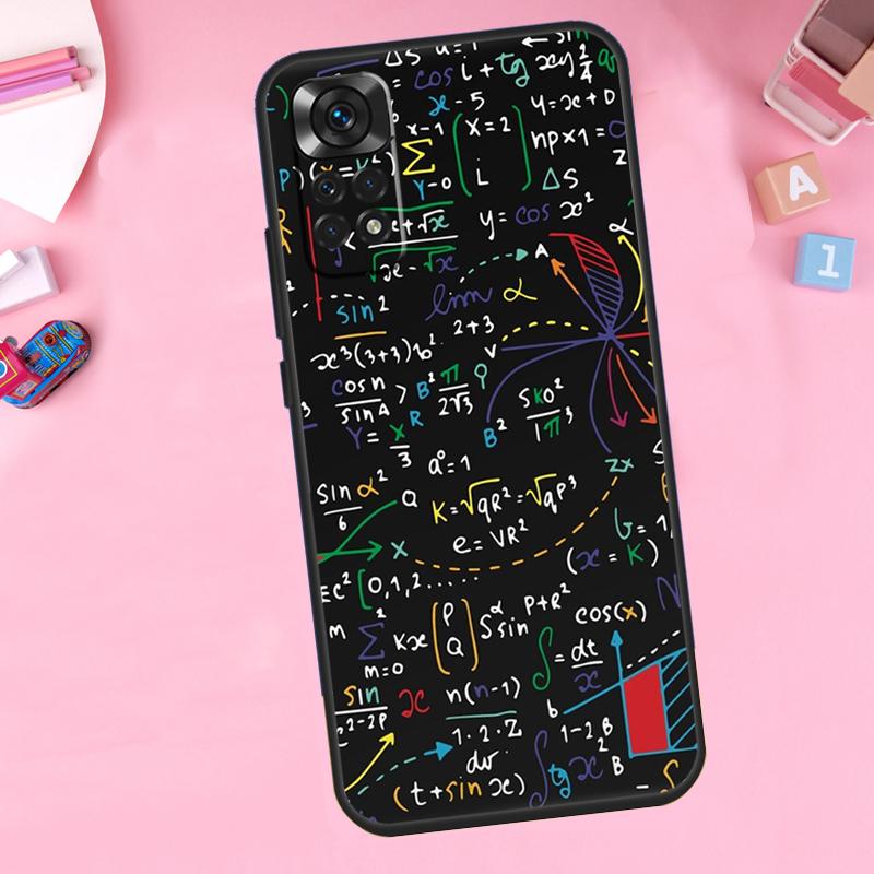 Чехол с формулами по физике, науке, математике для Xiaomi Redmi Note 11 8 9 10 Pro 12 Turbo 8T 9S 10S 11S 12S Redmi 12C 10C 9C