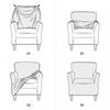 Polar Fleece Tub Club Chair Cover Spandex Armchair Slipcovers for Living Room Elastic Single Sofa Covers Home Bar Counter Hotel