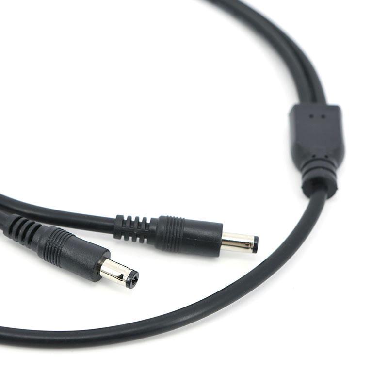 5pcs long 70cm 1 Female to 2 way Male 18awg 12V DC Power Supply Splitter Plug connector Camera Cable 5.5x2.1mm Adapter