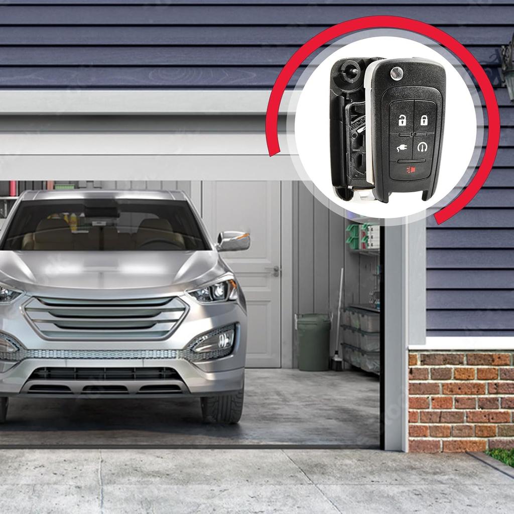 Replacement for 2011-2015 Chevrolet Volt 5-Button Remote Key Fob Shell Case OHT05918179