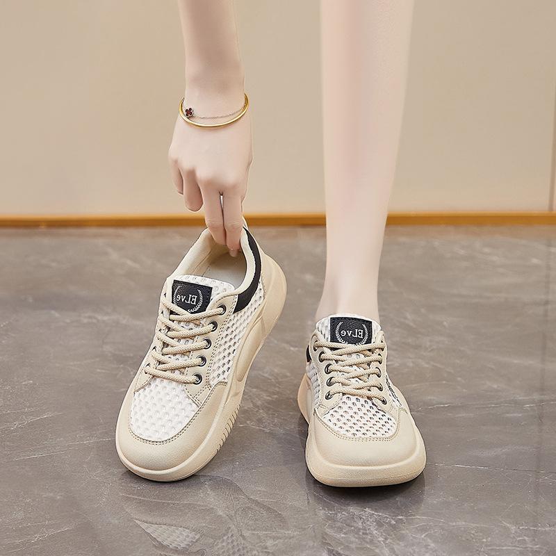 2025 Summer Little White Shoes New Korean Version Ins Female Students Platform Heightening Casual Shoes Board Shoes Street Shooting Trend