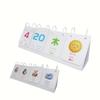 Supracing Desk Educational Reception Toy Daily Calendar with Day of the and Weather Colorful Back with 58 Animal English and Hiragana Japanese