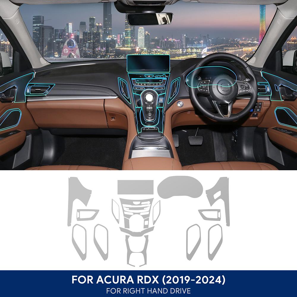 For ACURA RDX 2024 TPU Car Navigation Screen Film Gearbox Protective Sticker Anti-scratch Interior