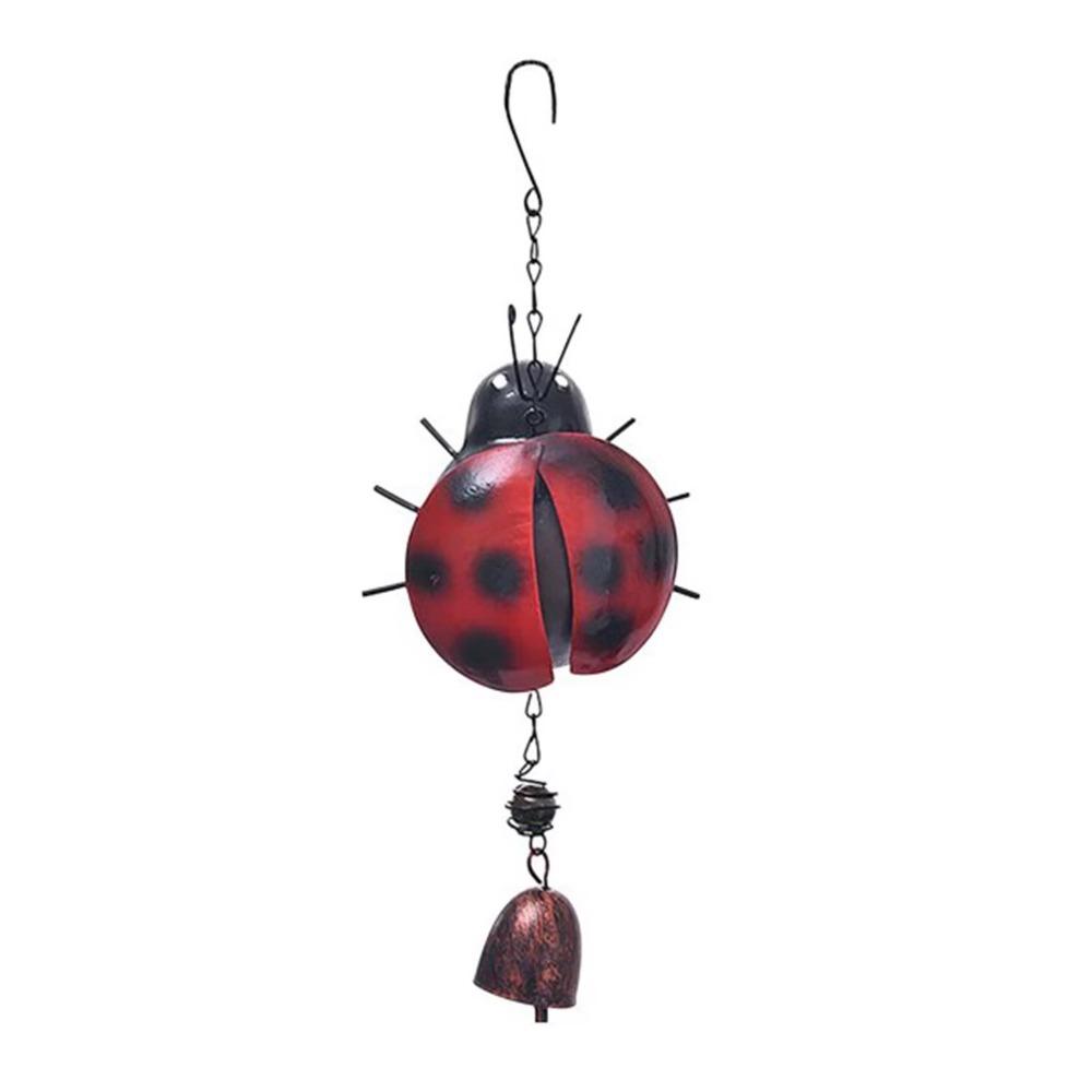 Practical Handmade 3D Hanging Wind Chimes Painted Unique Ladybug Hanging Bell Animal Wind Chimes Pendant Yard