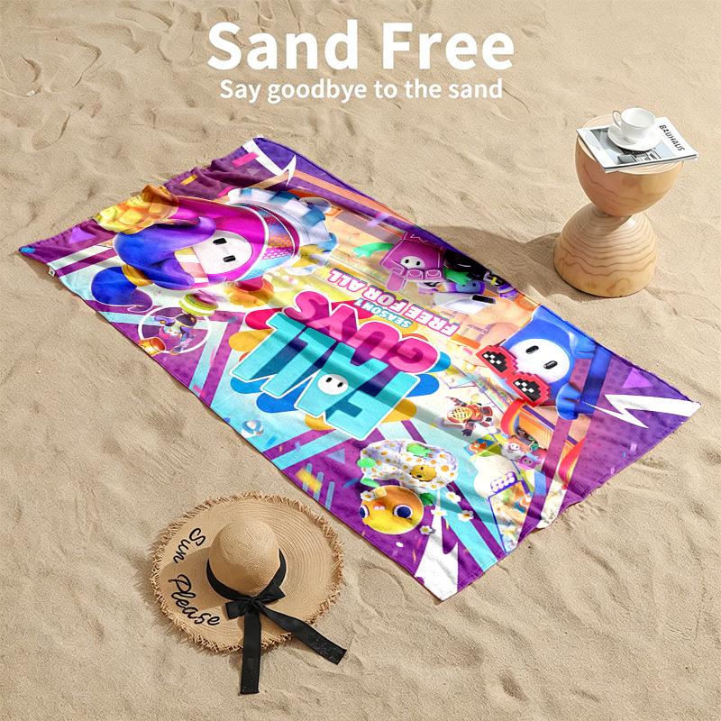 Fall guys Beach towels also serve as bath towels summer essential a musthave for the outdoors the beach and the pool
