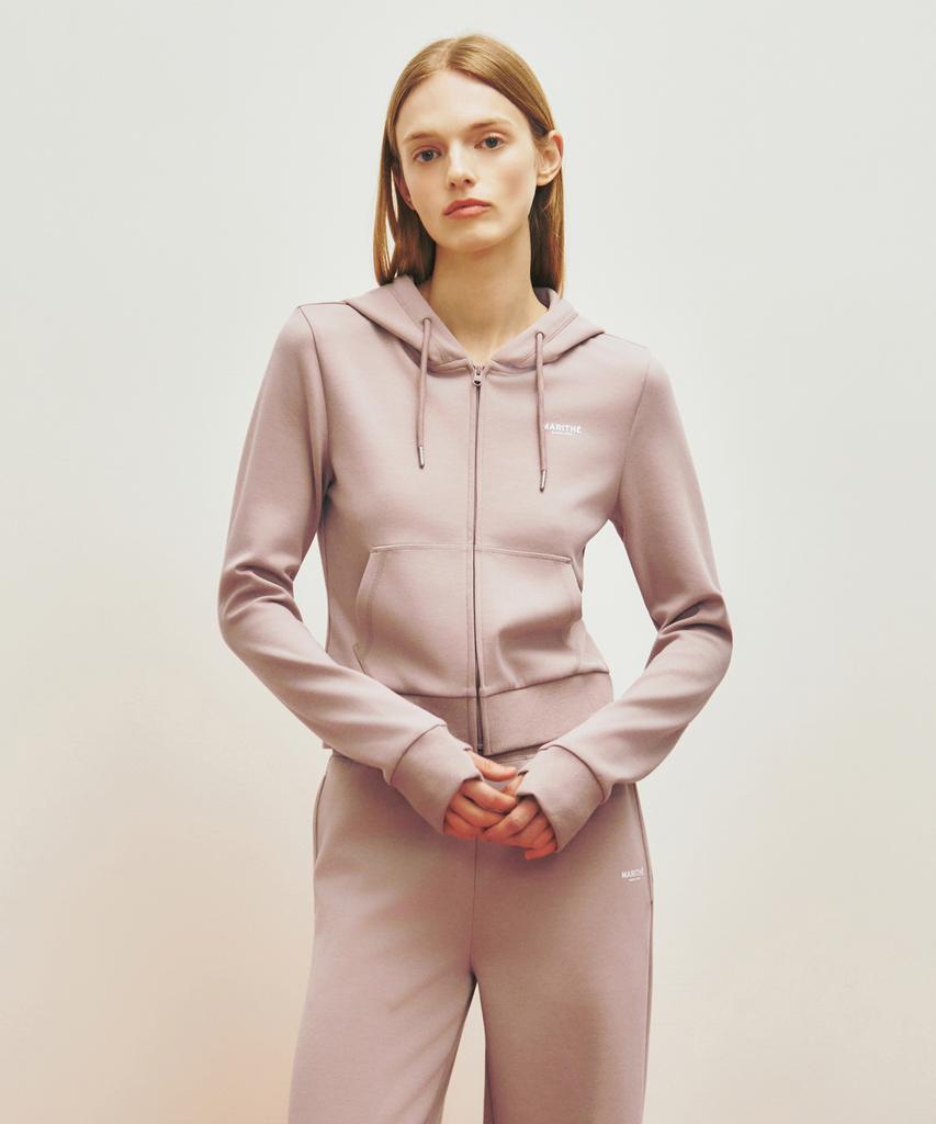 Marithé Sport Marithe Sport W Худи на молнии Темно-розовый