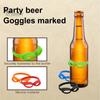 Пивные очки Mark, силиконовые пивные бутылки, очаровательные бутылки для пива, сидра, газировки, этикетки с резиновой лентой, сувениры для вечеринок