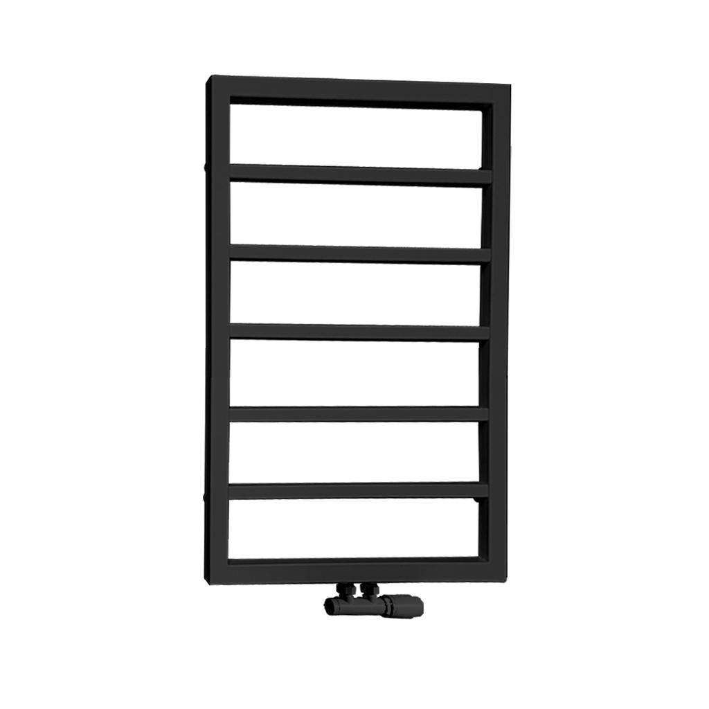 Bathroom radiator luxrad A 3 750 x 400 mm matt black 9005 MAT ZDC 207W
