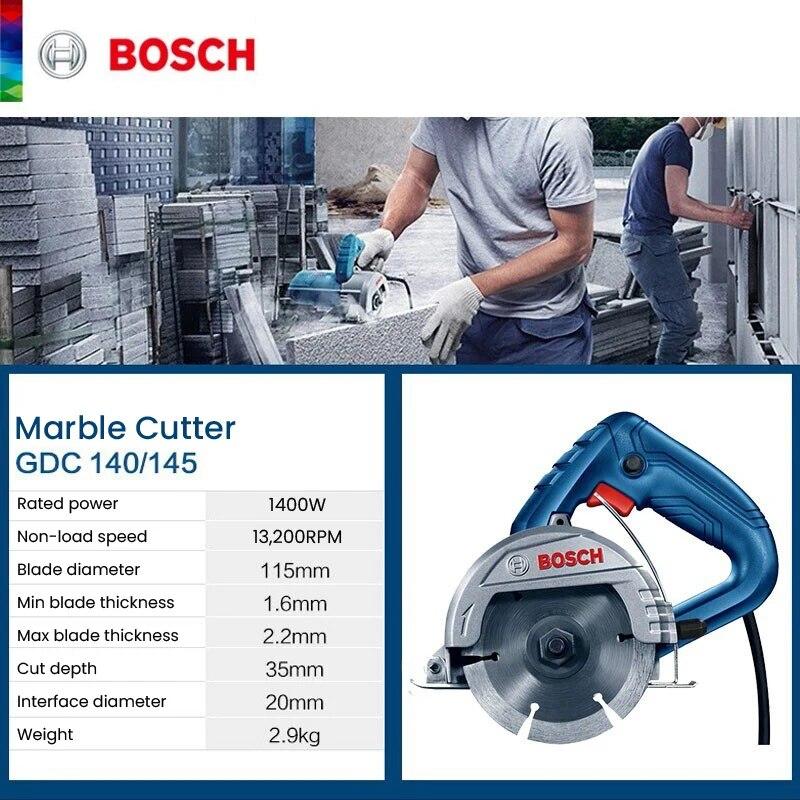 Bosch GDC 140 Машина для резки мрамора 1400 Вт Многофункциональная ручная электрическая дисковая пила для плитки, бетона, мрамора, кирпичной стены Без пильных полотен