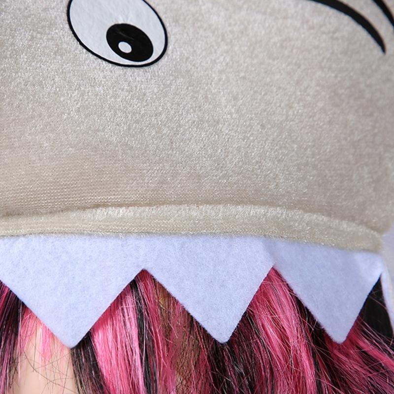 Хэллоуин Большая шапка-бини пуловер Оверсайз головной убор Вечеринка Праздник Наряд Теплая шапка Оверсайз Тема акулы для подростков