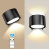 LED Sconces Wall Mounted Lamps Remote Control Rechargeable Bedroom Bedside Reading Light