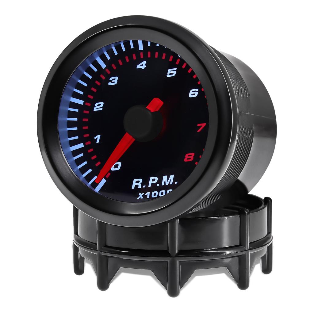 0-8000RPM 52MM Tachometer with White Light for Gasoline Enginee Car 4/6/8 Cylinder Tacho Gauge Pointer RPM