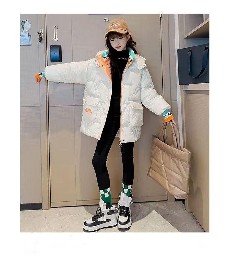 Зимняя куртка для девочек с подкладкой из плюша, утолщенная, теплая, с капюшоном, ветровка