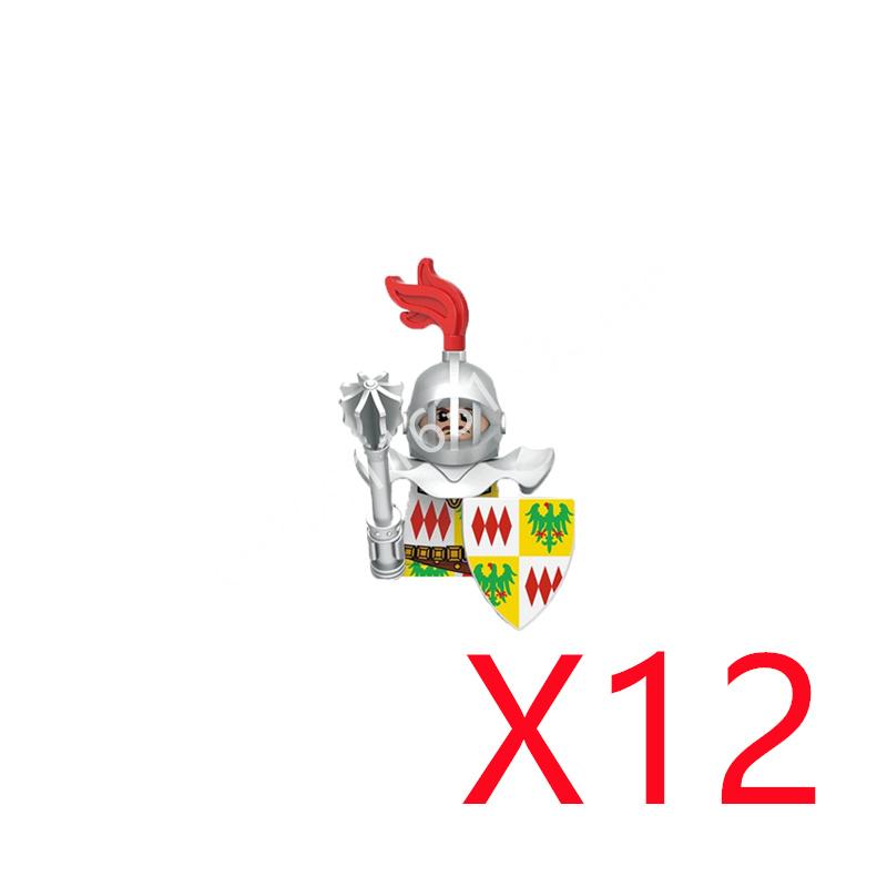 Совместимые MOC Средневековые Строительные Блоки Персонажи Солдаты Рыцари Драконов Черный Лев Орел Игрушка Подарок Кирпичики Фермер Солдат X048