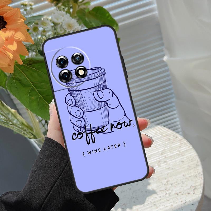 Coffee Wine Cup Case For OnePlus 15 15R 13 13T 13R 12 12R 11 10 10R 10T 8T Nord 5 CE 4 2 3 Lite N20 N30 Cover