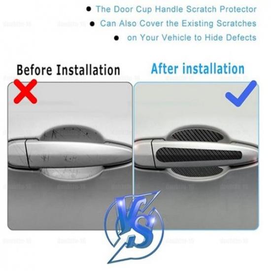 8Pcs Black Car Door Handle Bowl Anti Scratch Sticker Protector Cover Waterproof