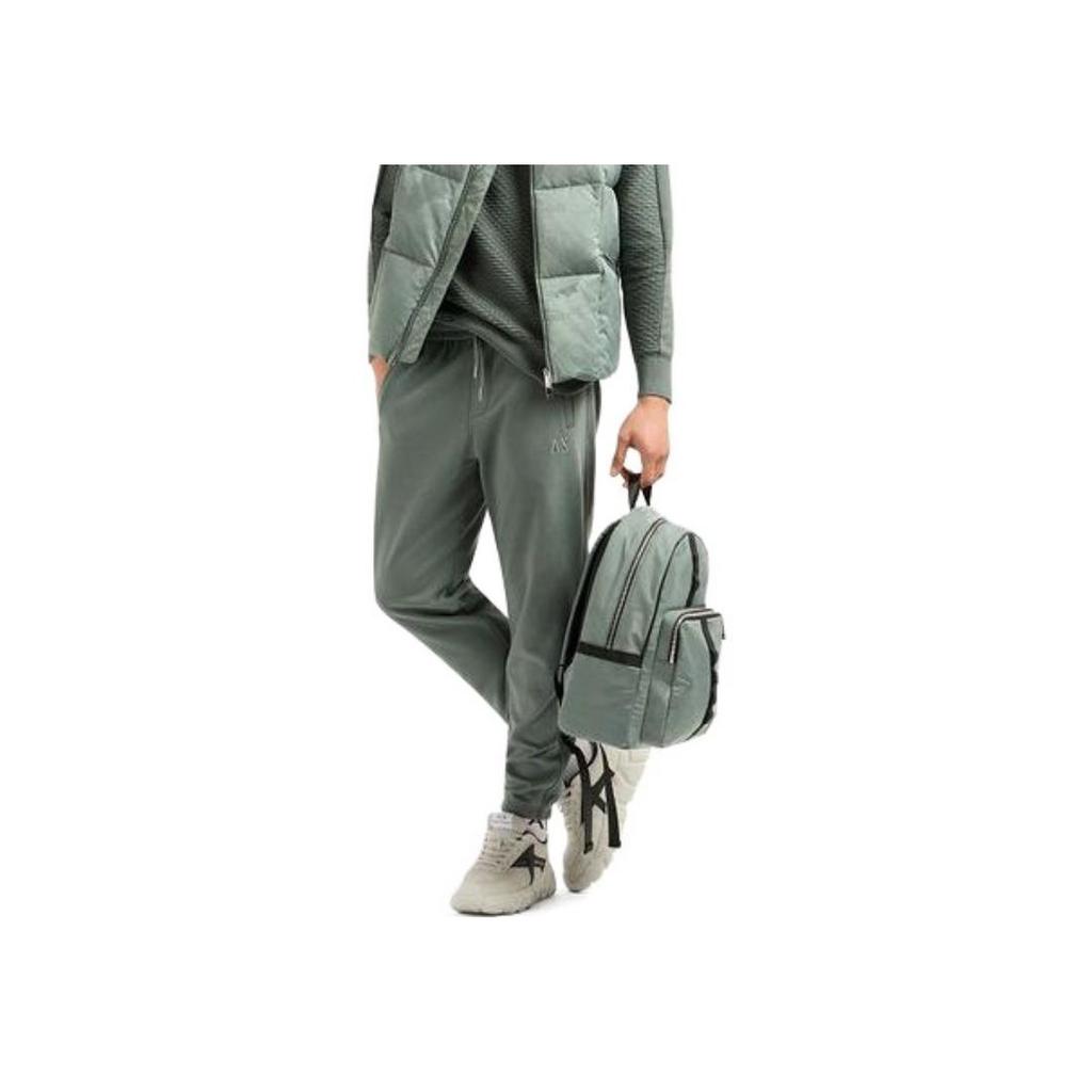 Armani Exchange Однотонные спортивные брюки с вышивкой буквы, повседневные, вязаные, мужские, низ, зеленый, 3DZPLF-ZJ4XZ-11888