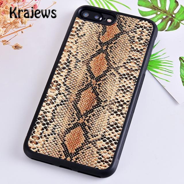 Krajews Текстура змеиной кожи Модный чехол-бампер для телефона Для iPhone 17 Air 16 15 14 plus 12 13 pro max coque Fundas