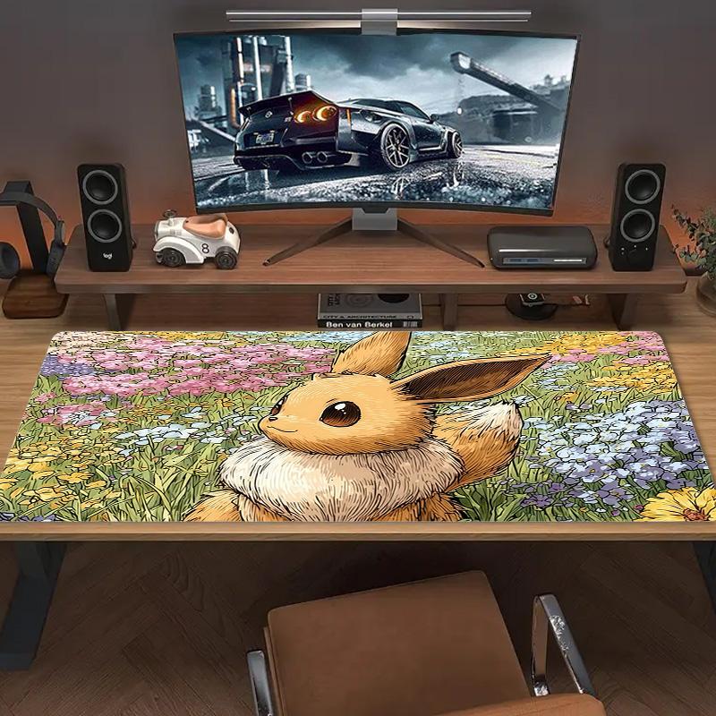 Eevee Print Cushion Non-slip Laptop Tablet Big Mousepad XXL Mat Mini PC Playmat With Lock edge