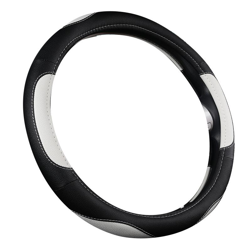 Моточехлы автомобильный противоскользящий кожаный чехол на руль Универсальный автомобильный защитный чехол на руль модный стиль 38 см