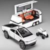 2025 New 1/32 Cyber Toy Truck Pickup Alloy Car Model Diecasts Off-road Vehicles Truck Car Model Sound Light Kids Toys Gift
