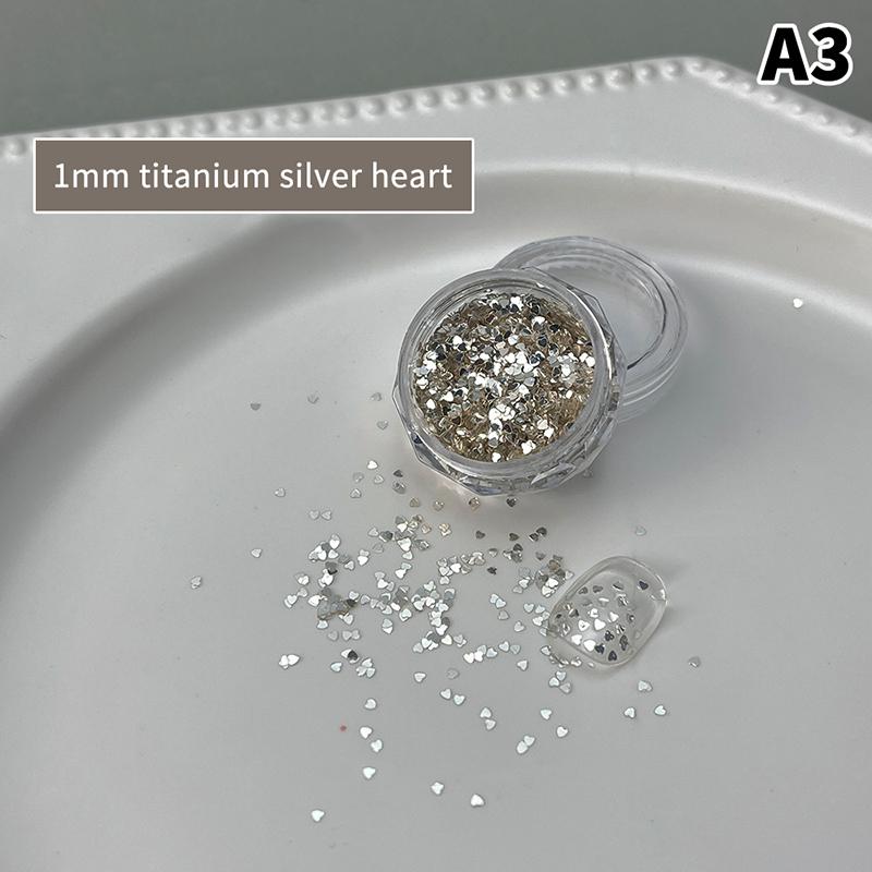 Mini Sparkling Heart Star Nail Glitter Sparkling Pentagram Nail Decoration Nail Salon Design Accessories DIY Nail Art Design