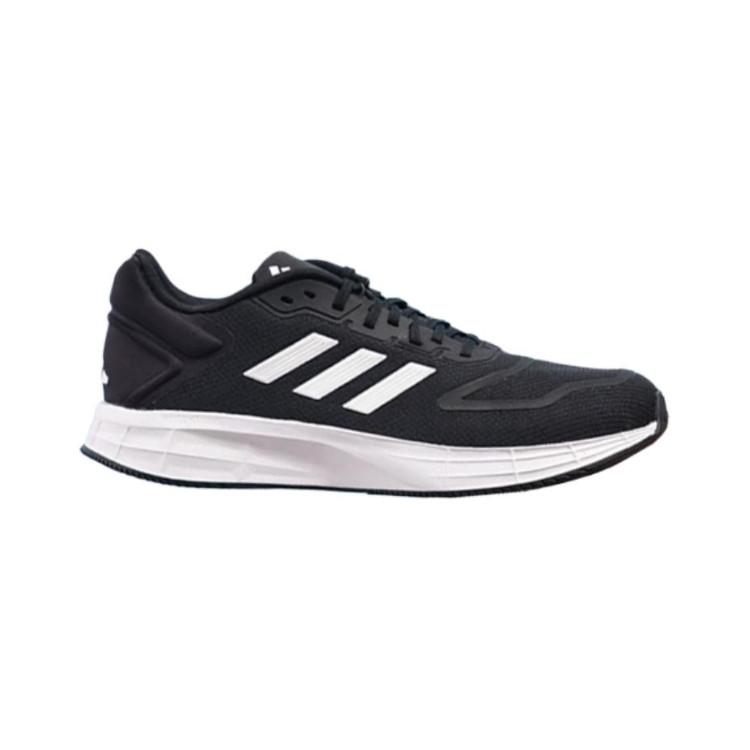 Adidas Duramo 10 Износостойкие Амортизирующие Низкие Повседневные Кроссовки для Спринта и Бега на Длинные Дистанции Мужские Черно-Белые Кроссовки KJ4020