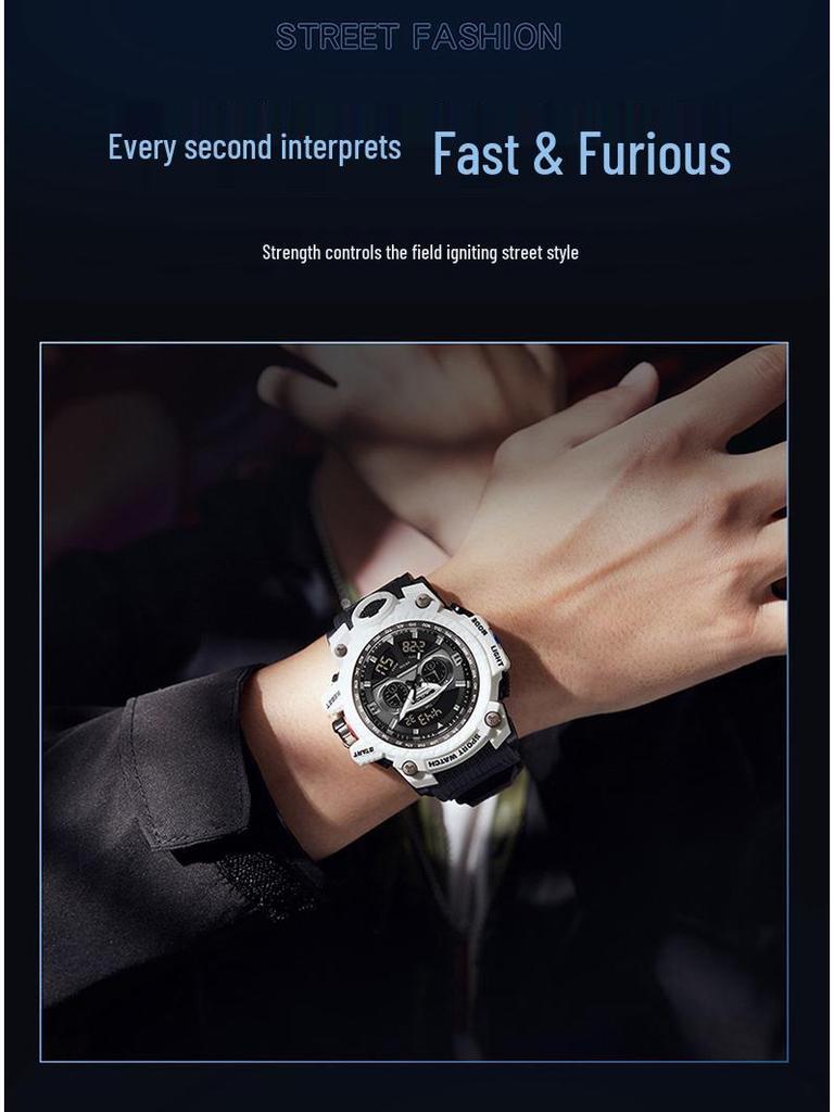 Модные мужские многофункциональные спортивные часы Sanda 3153 - Трендовый и креативный дизайн