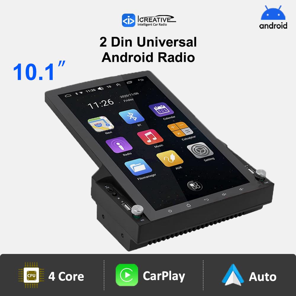 10,1-дюймовый 2Din универсальный Android радио вертикальный Tesla сенсорный экран Carplay мультимедийный видеоплеер авто стерео навигация GPS
