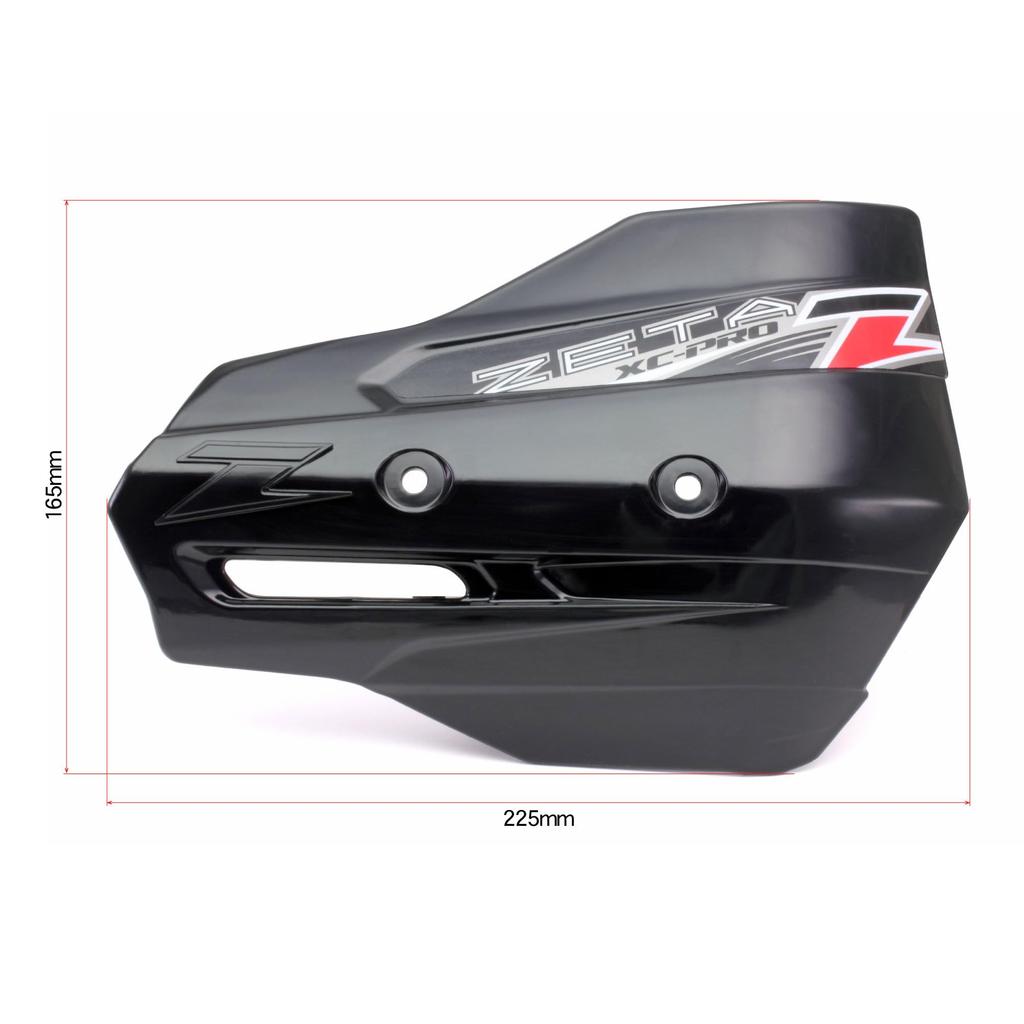 ZETA RACING Armor Handguard Kit for Large Diameter Bars F5346 Part Dirt Freak XC-PRO (28.6mm) U-Clamp Black/White (Old Number ZE72-5050) -