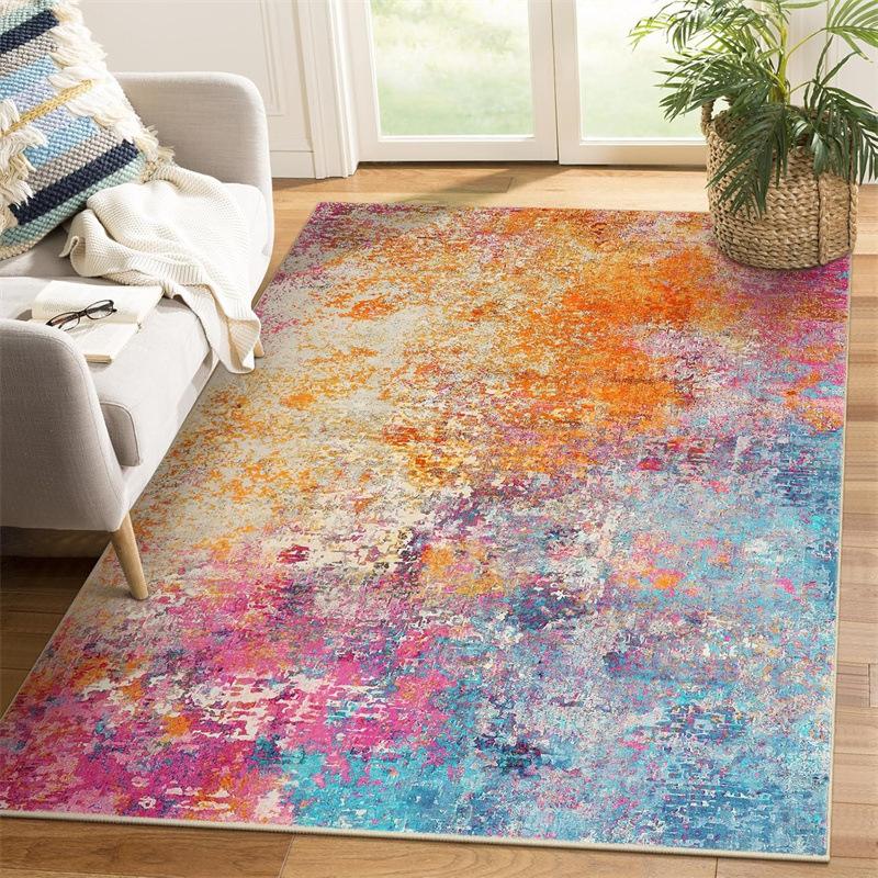 Crystal Pile Carpet Modern Abstract Living Room Kitchen Bathroom Entryway Washable Rugs Stain-resistant Large Mats