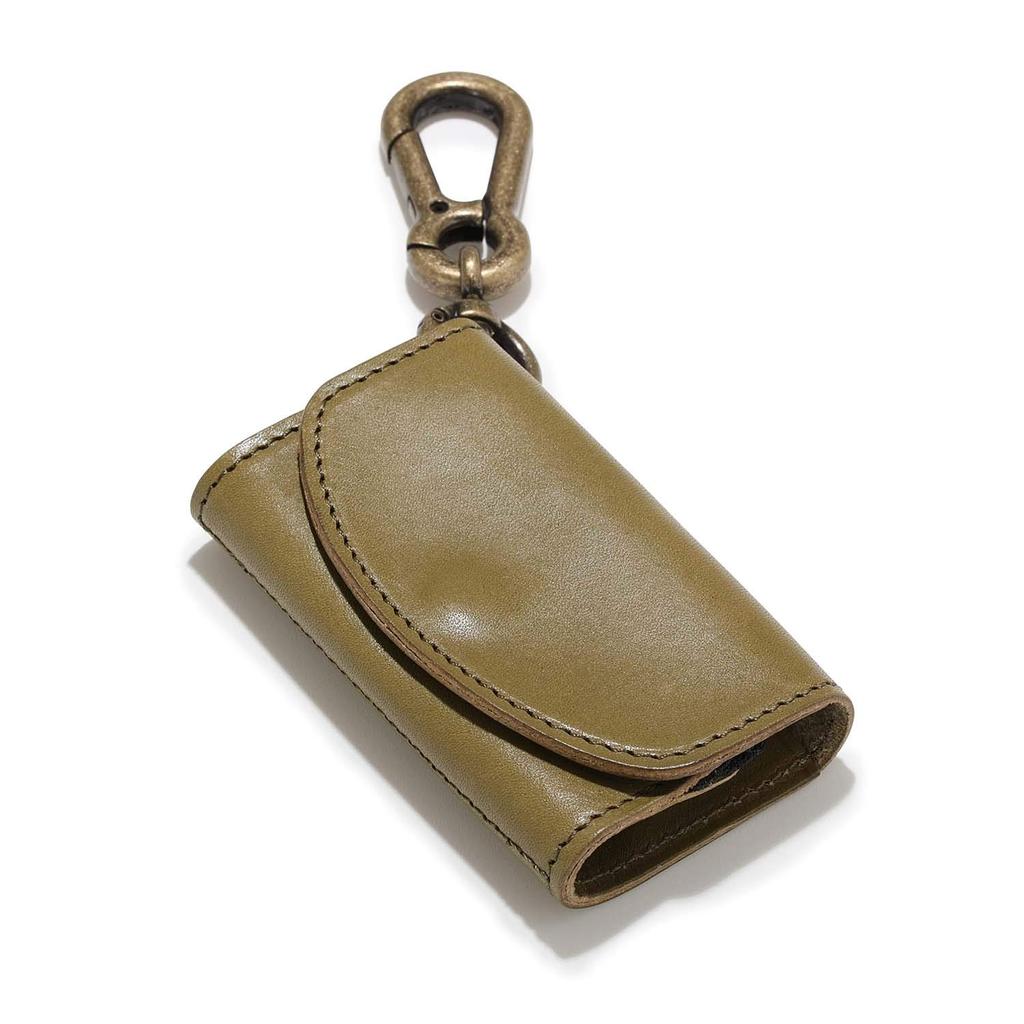 Genuine Leather Tochigi Leather Flap Key Case 4 Row Coin Purse Card Case Smart Key Carabiner Stylish Popular Brand Made In Japan [Naru] Men's Women's