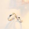 Weddings Valentine's Day Present Couple Rings Adjustable Mountain and Sea S925 Silver Plated