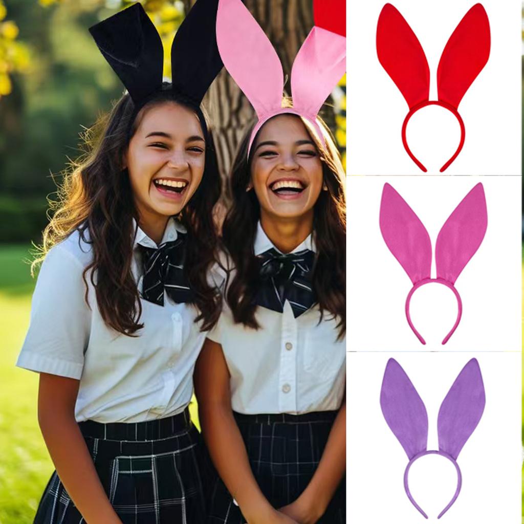 Rabbits Ears Hairband Photo Props Easter Hair Hoop Headband Party Headpiece Fun Headbands for Music Festival