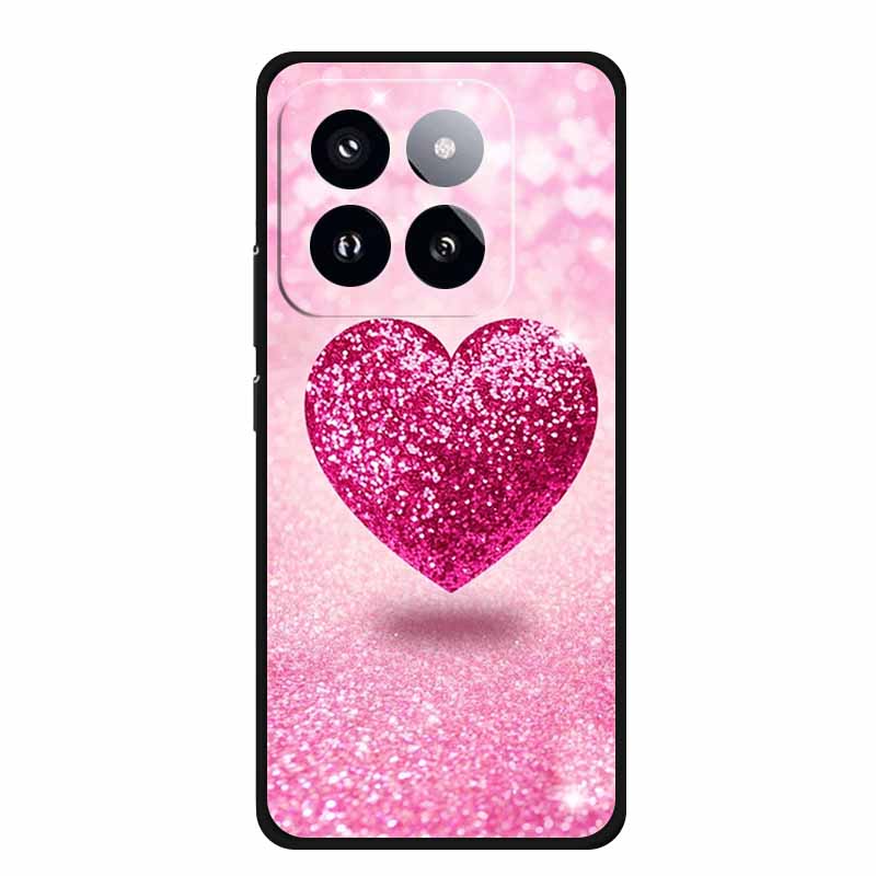 Для Xiaomi 14T PRO Чехол Роскошный Мягкий Силикон ТПУ Чехлы для Телефона Задняя Крышка Для Xiaomi14T Бампер Защитный Ударопрочный Любовь fundas